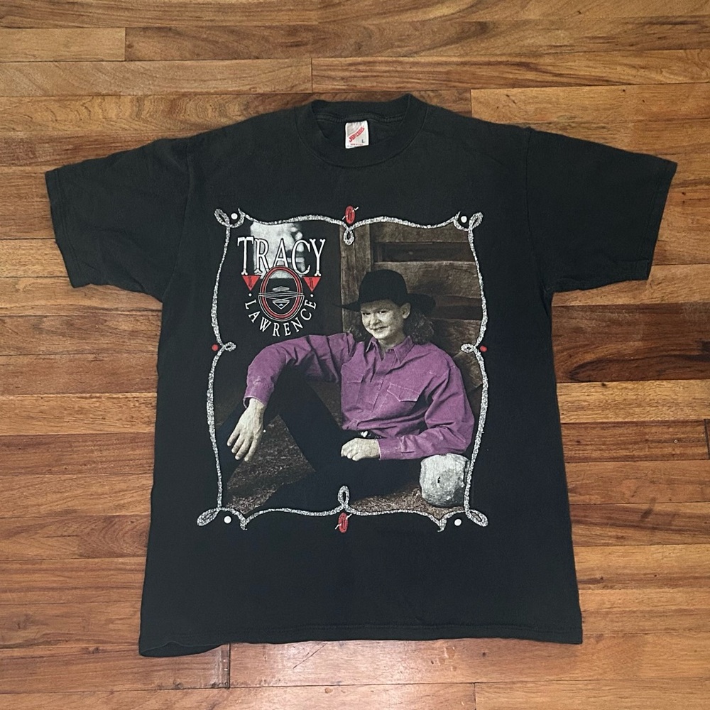Jerzees Black T-Shirt with Graphic Design